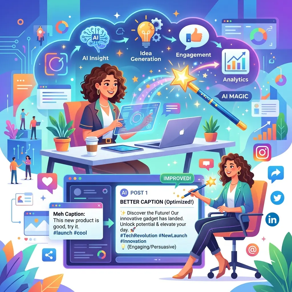 5 AI Tips for Better Social Media Captions