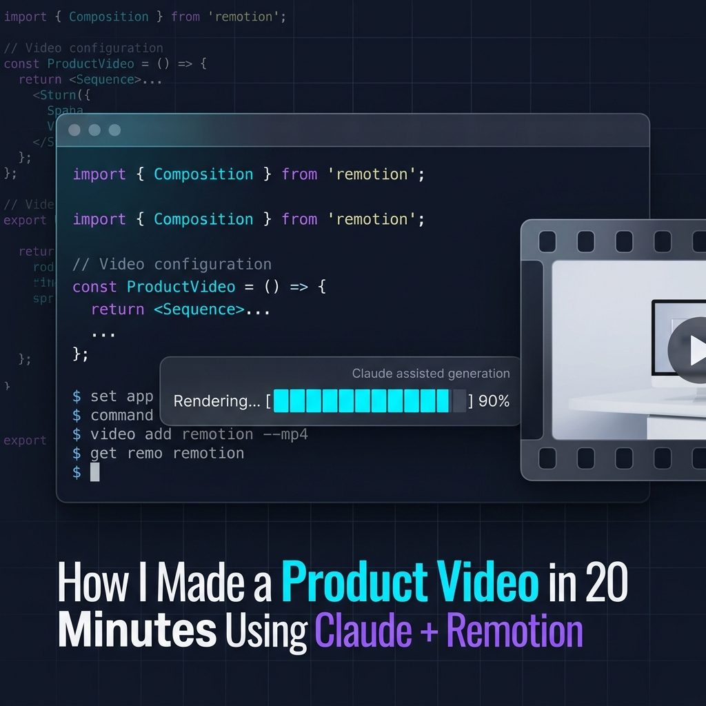 How I Made a Product Video in 20 Minutes Using Claude + Remotion