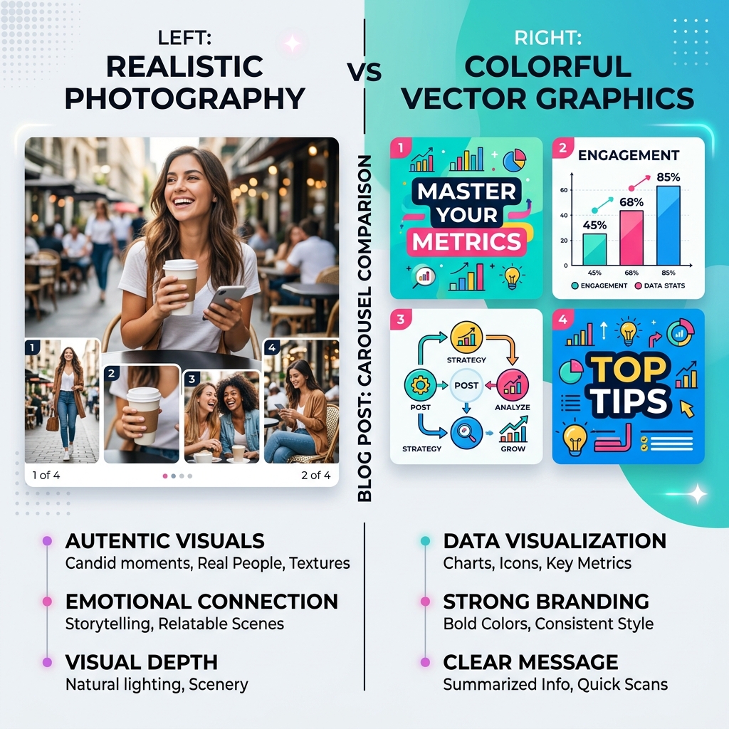Photos vs Graphics in Carousels